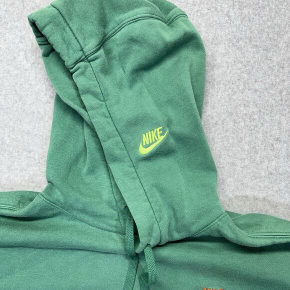 Nike Hoodie Sportswear Essentials+ Mens M Med Green Sweatshirt Swoosh DM8882-350 - Picture 5 of 13